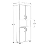 Dulap A2624 Home Collection® Diamond, Multifunctional, 4 usi, 1 raft, Alb, 56x161x32 cm