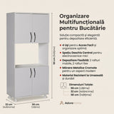 Dulap A2624 Home Collection® Diamond, Multifunctional, 4 usi, 1 raft, Alb, 56x161x32 cm