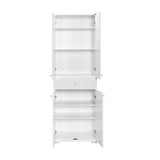 Dulap ADR-441-PP-1 Home Collection® Diamond, Multifunctional, 4 usi, 4 rafturi, 1 sertar, Alb, 60x187x40 cm