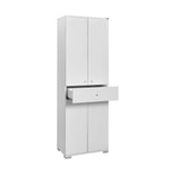 Dulap ADR-441-PP-1 Home Collection® Diamond, Multifunctional, 4 usi, 4 rafturi, 1 sertar, Alb, 60x187x40 cm