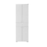 Dulap ADR-441-PP-1 Home Collection® Diamond, Multifunctional, 4 usi, 4 rafturi, 1 sertar, Alb, 60x187x40 cm