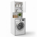 Dulap Baie ADR-482-BB-1 Home Collection® cu Loc Pentru Masina de Spalat, 3 Rafturi, 2 Usi, Alb, 65x182x60 cm