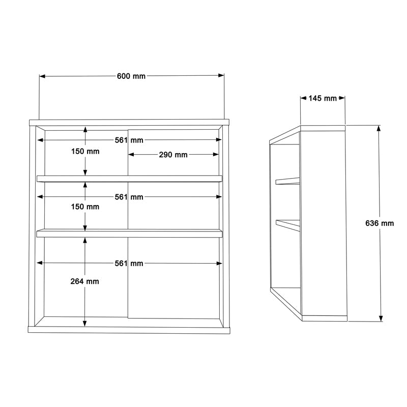 Dulap baie Bagno cu oglinda si Lustra, Natural, 60x14x64 cm