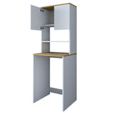 Dulap Baie cu loc pentru Masina de Spalat, 2 Usi si 2 Rafturi, Alb, 65x60x183.6 cm