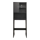 Dulap Baie cu Loc Pentru Masina de Spalat cu sertare, Lemn, Diverse culori, 60x24x168 cm - Antracit