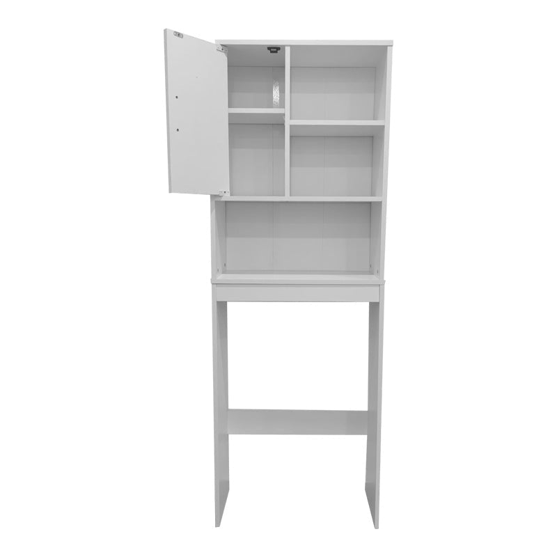 Dulap Baie cu Loc Pentru Masina de Spalat cu sertare, Lemn, Diverse culori, 60x24x168 cm - Alb