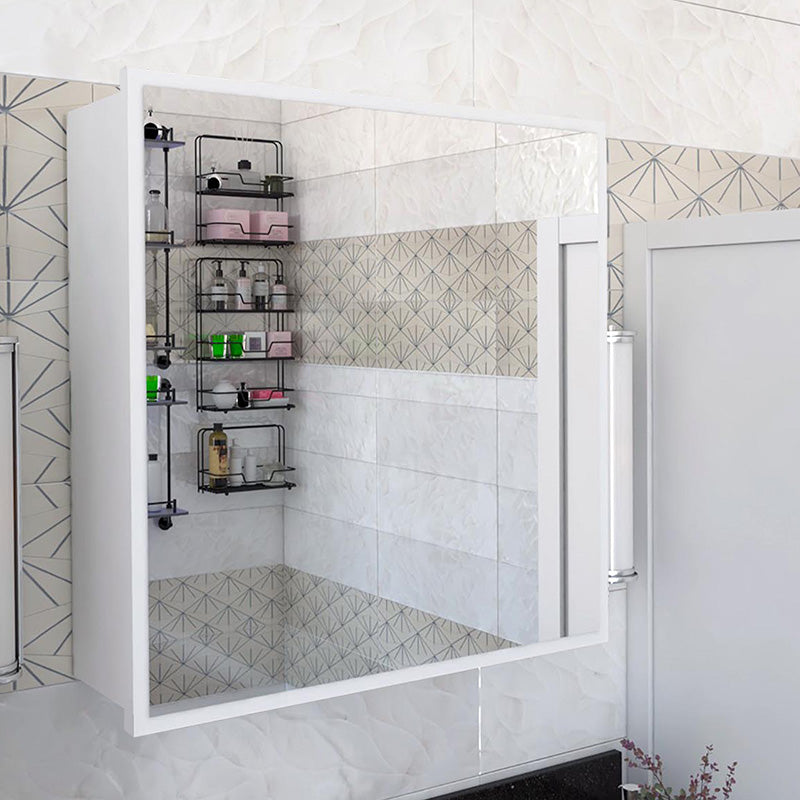 Dulap baie Poliana cu oglinda, alb, 70x17x70 cm, imagine suplimentara