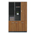 Dulap birou profesional cu functie organizare Oscar, Lemn, Nuc-Antracit, 120x40x200 cm