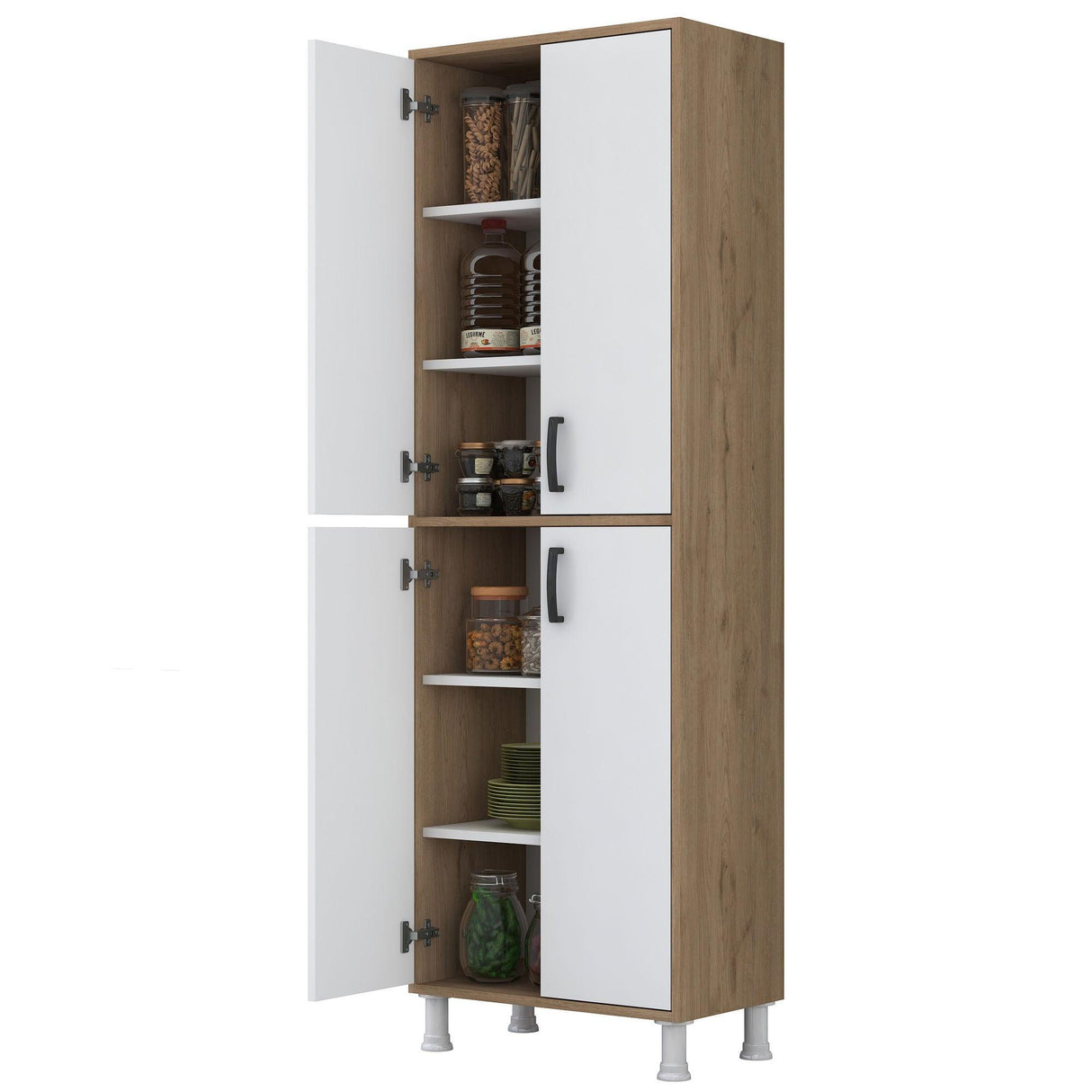 Dulap Bucatarie Cheriff cu 4 usi, Alb - Crem (diverse dimensiuni) - Crem