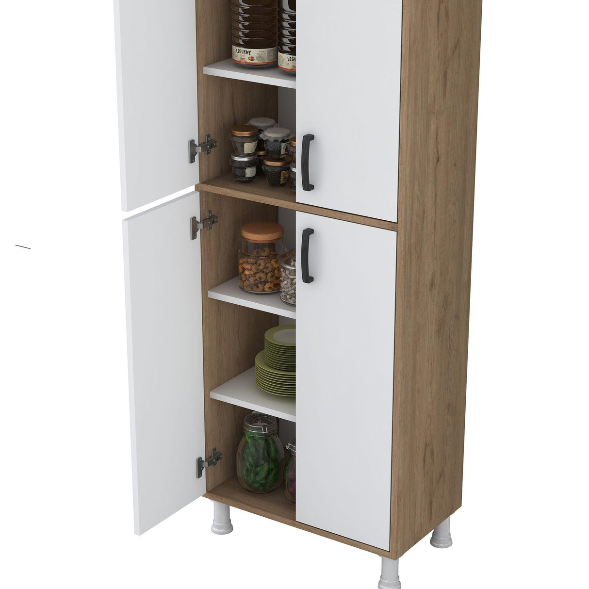 Dulap Bucatarie Cheriff cu 4 usi, Alb - Crem (diverse dimensiuni) - Crem