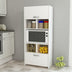 Dulap Bucatarie cu loc de Microunde si Rafturi, Alb, 65 X 180 X 35 Cm