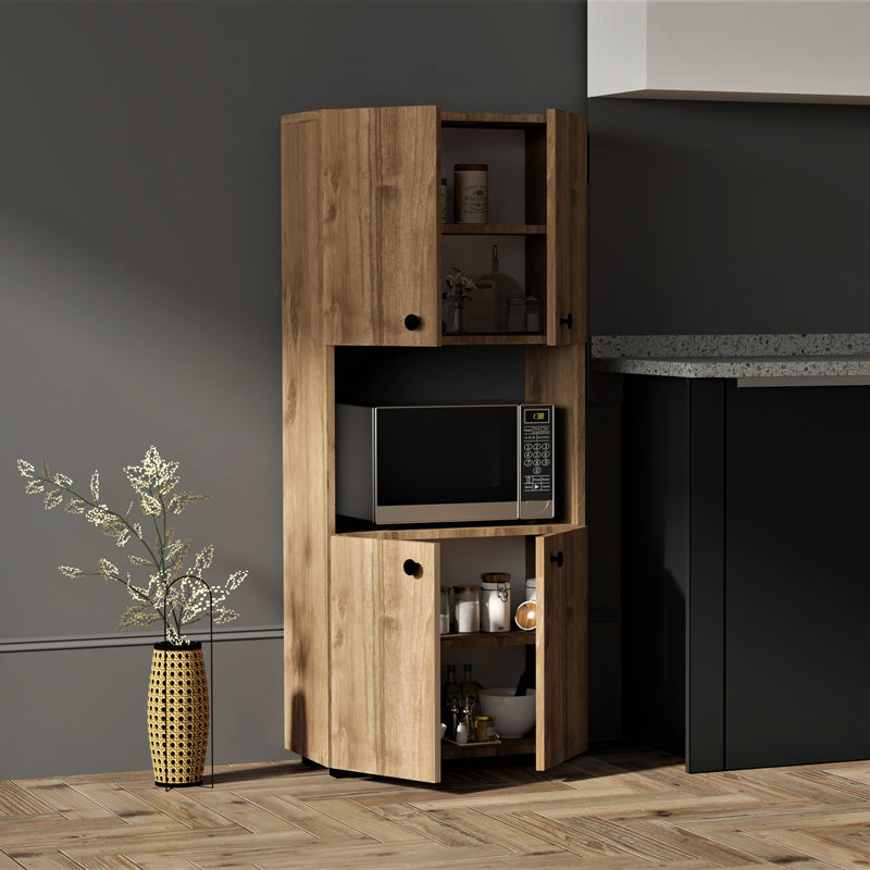Dulap bucatarie Guzel, Nuc, 60x31x140 cm, imagine suplimentara