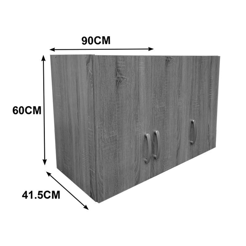 Dulap Athos cu 5 usi si loft, 170x42x240 cm - Sonoma-Antracit