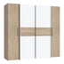 Dulap Closet 4 usi sonoma stejar alb melamina, 200x61x190 cm