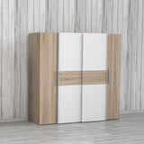 Dulap Closet 4 usi sonoma stejar alb melamina, 200x61x190 cm