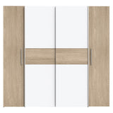 Dulap Closet 4 usi sonoma stejar alb melamina, 200x61x190 cm