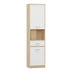 Dulap coloana Letto din stejar, alb mat, 50x34x195 cm