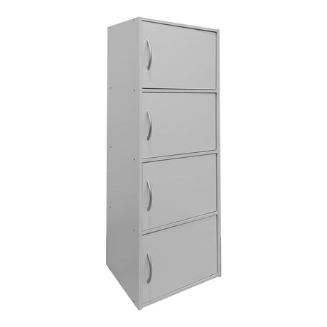 Dulap coloana Soline, Lemn, Alb - Stejar, 40x34x120 cm