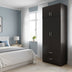 Dulap Athos cu 2 usi, 2 sertare si loft, 80x42x240 cm