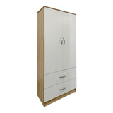Dulap Athos cu 2 usi si 2 sertare, 80x42x180 cm - Dulap Athos cu 2 usi si 2 sertare, 80x42x180 cm - 383-000047