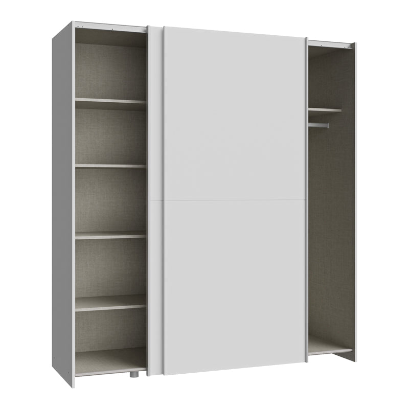 Dulap cu 2 uși și rafturi Noez I, Alb, Lemn, 170x61x190 cm, imagine suplimentara