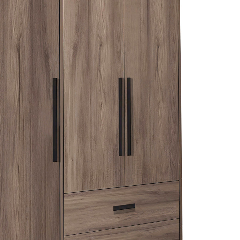 Dulap cu 3 usi Edritte, Nuc deschis, 120x52x195 cm, detaliu produs