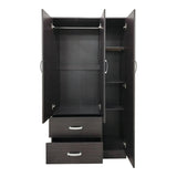 Dulap Athos cu 3 usi si 2 sertare, 90x42x180 cm - Nuc