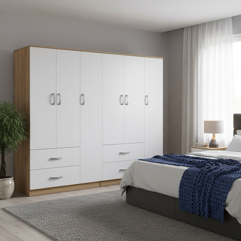 Dulap Athos cu 6 usi, 180x42x180 cm - Dulap Athos cu 6 usi, 180x42x180 cm - 383-000222