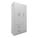 Dulap Athos cu 6 usi si loft, 180x42x240 cm - Alb