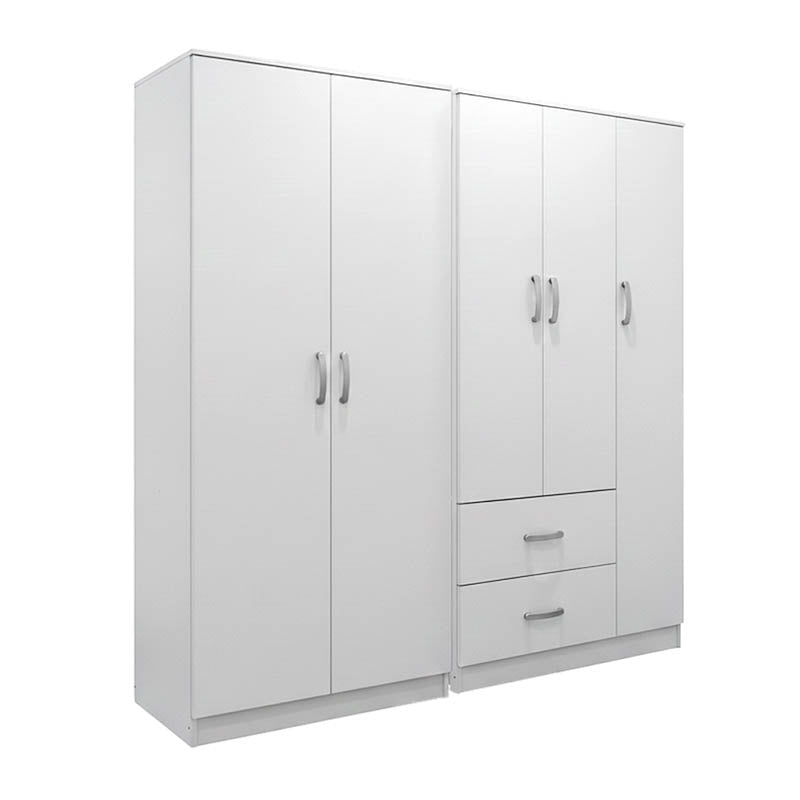 Dulap Athos I cu 5 usi, 170x42x180 cm - Alb