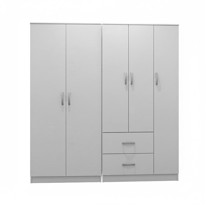 Dulap Athos I cu 5 usi, 170x42x180 cm - Alb