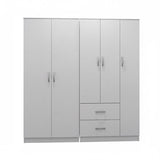 Dulap Athos I cu 5 usi, 170x42x180 cm - Alb