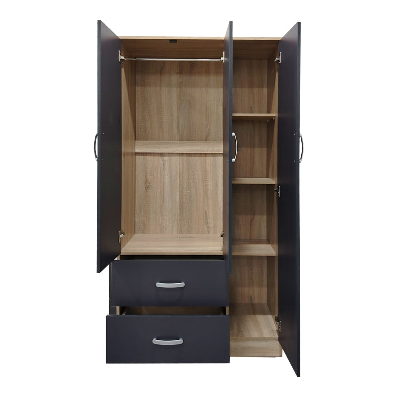 Dulap Athos I cu 5 usi, 170x42x180 cm - Sonoma-Antracit