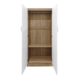 Dulap Athos I cu 5 usi, 170x42x180 cm - Sonoma-Alb