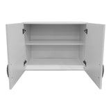 Dulap Athos cu 5 usi si loft, 170x42x240 cm - Alb