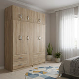 Dulap Athos cu 5 usi si loft, 170x42x240 cm - Dulap Athos cu 5 usi si loft, 170x42x240 cm