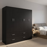 Dulap Athos cu 5 usi si loft, 170x42x240 cm - Nuc