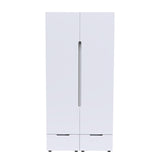 Dulap cu doua usi Afina, Alb Lucios, 100x57x213 cm