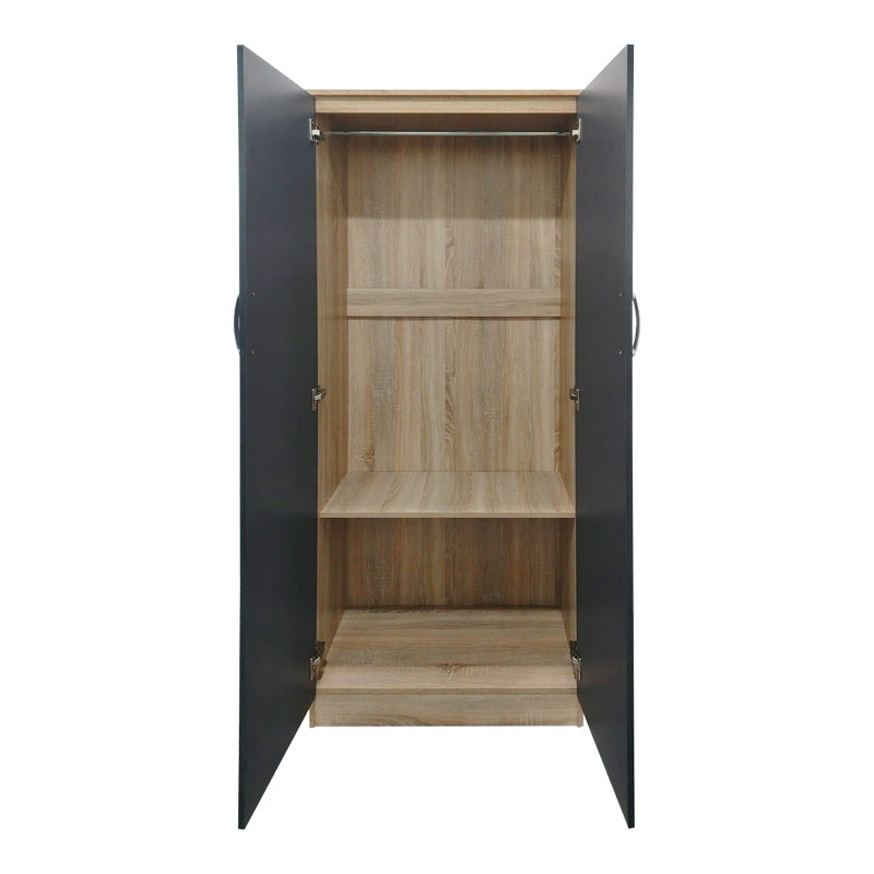 Dulap Athos cu 2 usi, 80x42x180 cm - Sonoma-Antracit