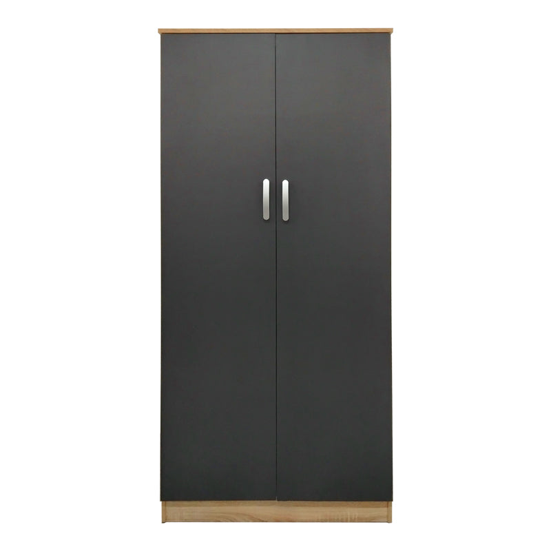 Dulap Athos cu 2 usi, 80x42x180 cm - Sonoma-Antracit