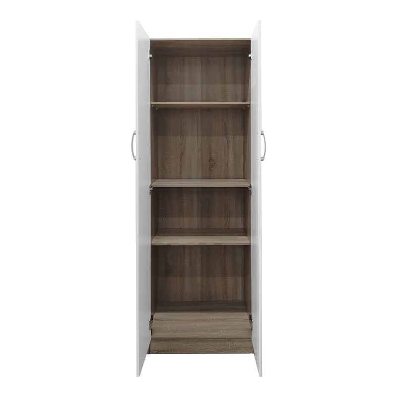 Dulap Athos cu 2 usi, 60x42x180 cm - Sonoma-Alb