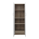 Dulap Athos cu 2 usi, 60x42x180 cm - Sonoma-Alb