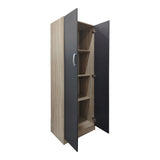 Dulap Athos cu 2 usi, 60x42x180 cm - Sonoma-Antracit