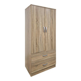 Dulap de haine Alvia cu 2 uși și 2 sertare, Diverse culori, 80x52x180 cm - Dulap de haine Double-leaf wardrobe cu 2 drawers Alvia, Diverse culori, 80x52x180 cm - 383-000174