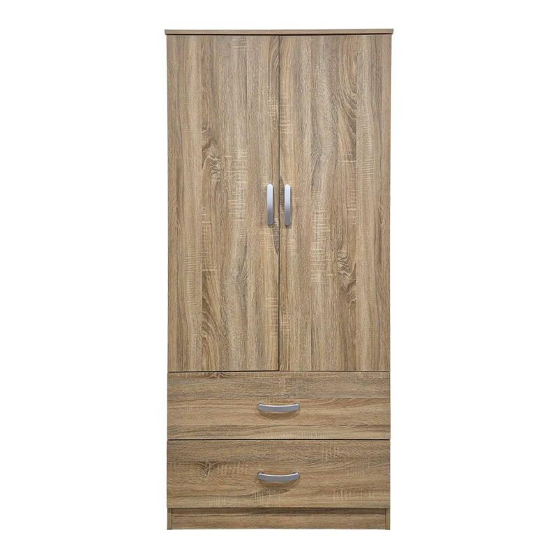 Dulap de haine Alvia cu 2 uși și 2 sertare, Diverse culori, 80x52x180 cm - SONOMA