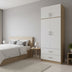 Dulap Athos cu 2 usi, 2 sertare si loft, 80x42x240 cm - 383-000082