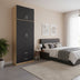 Dulap Athos cu 2 usi, 2 sertare si loft, 80x42x240 cm - 383-000081