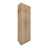 Dulap Athos cu 2 usi si loft, 80x42x240 cm - Stejar