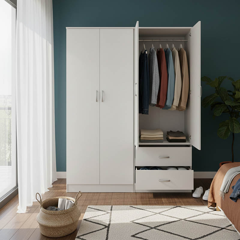 Dulap Athos cu 4 usi, 160x42x180 cm - Alb