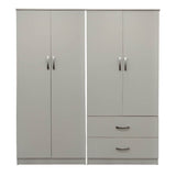 Dulap Athos cu 4 usi, 160x42x180 cm - Alb